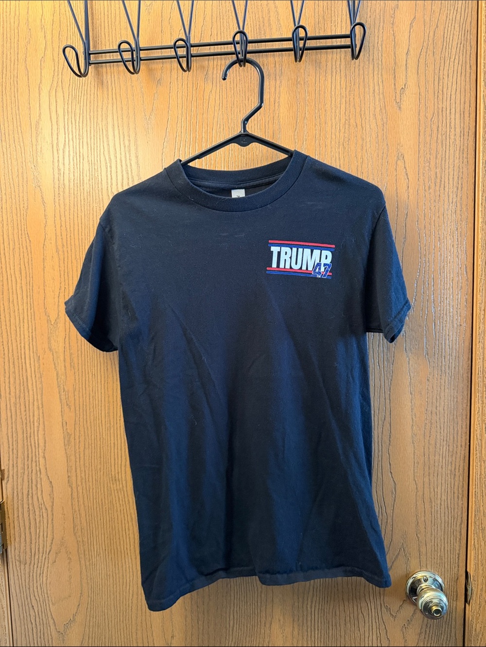 Black Graphic T-Shirt with TRUMP Logo